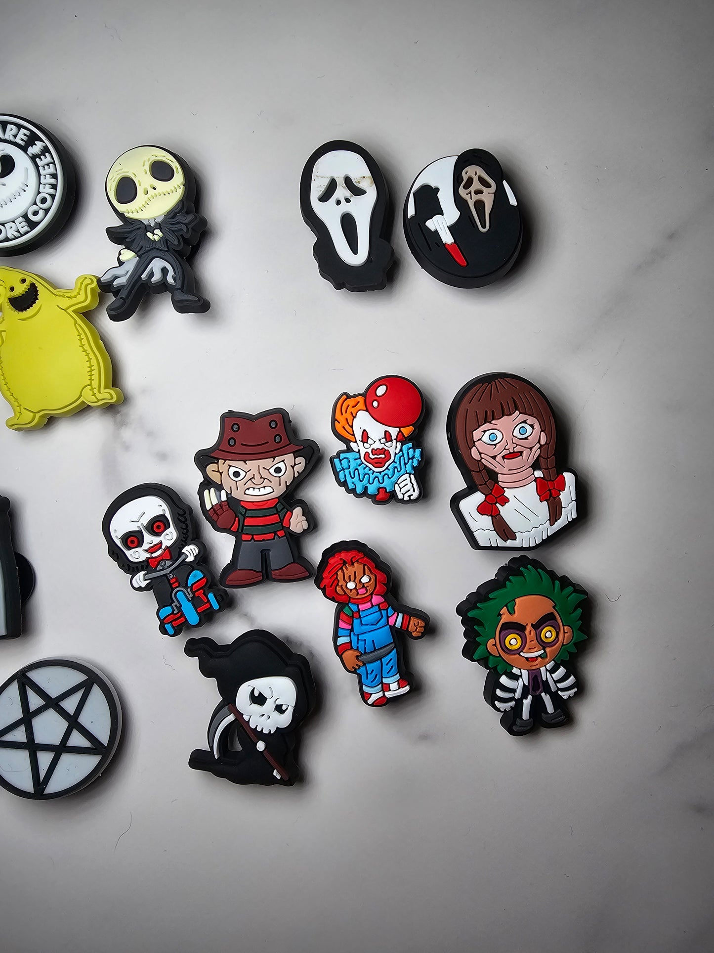 Horror themed shoe charms