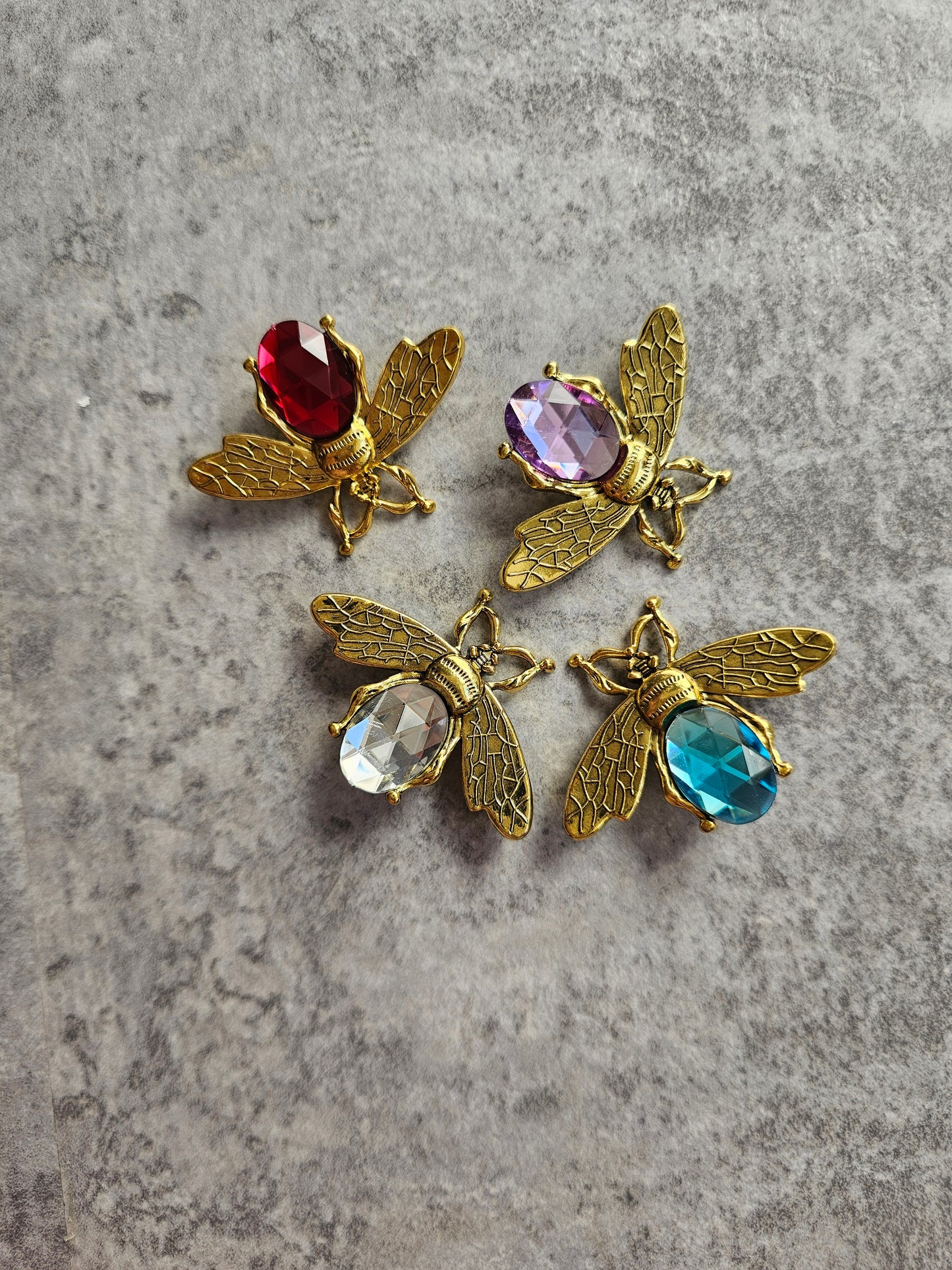 Bling jewel bee shoe charms