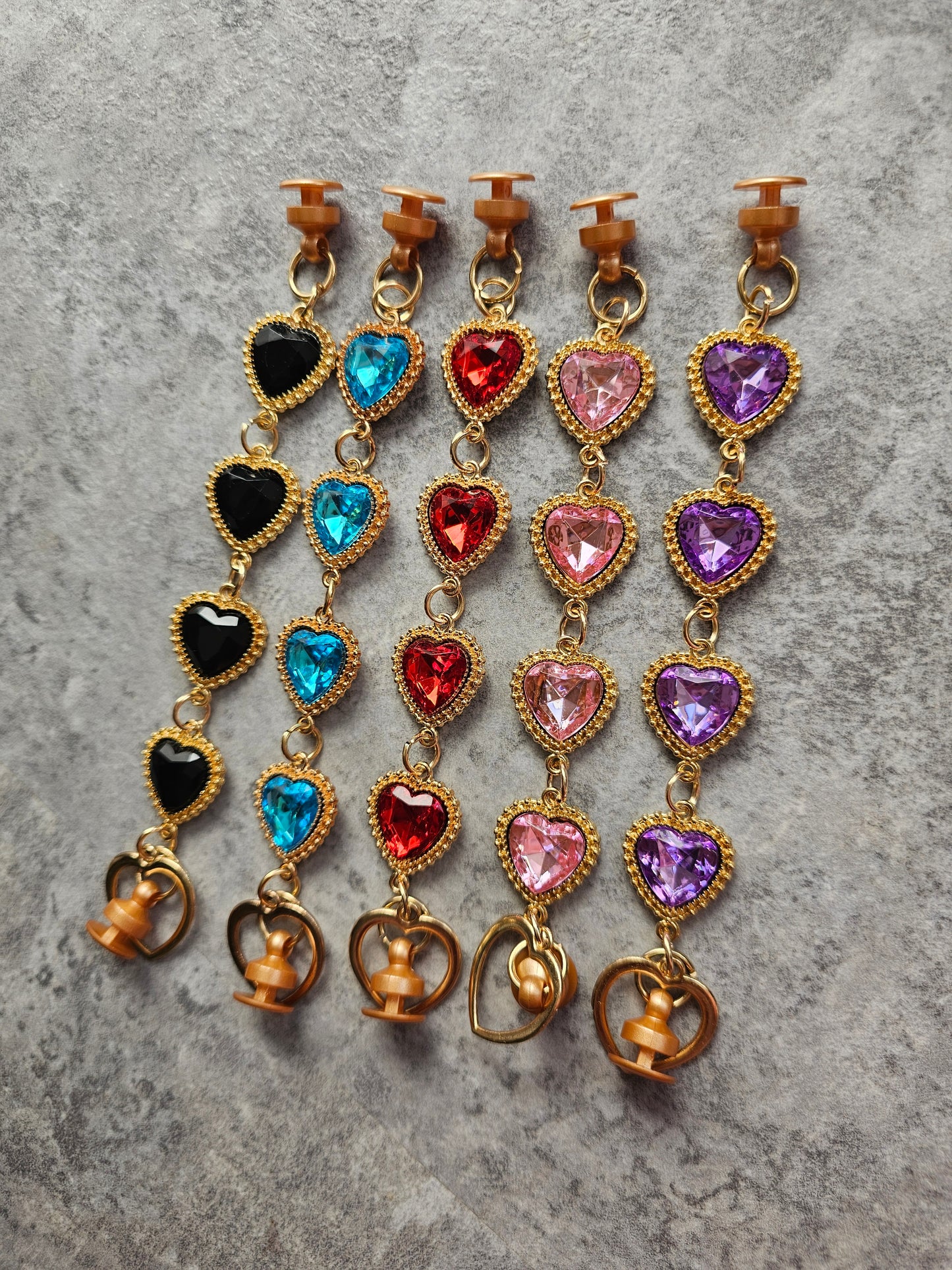 Bling Shoe charm heart chains
