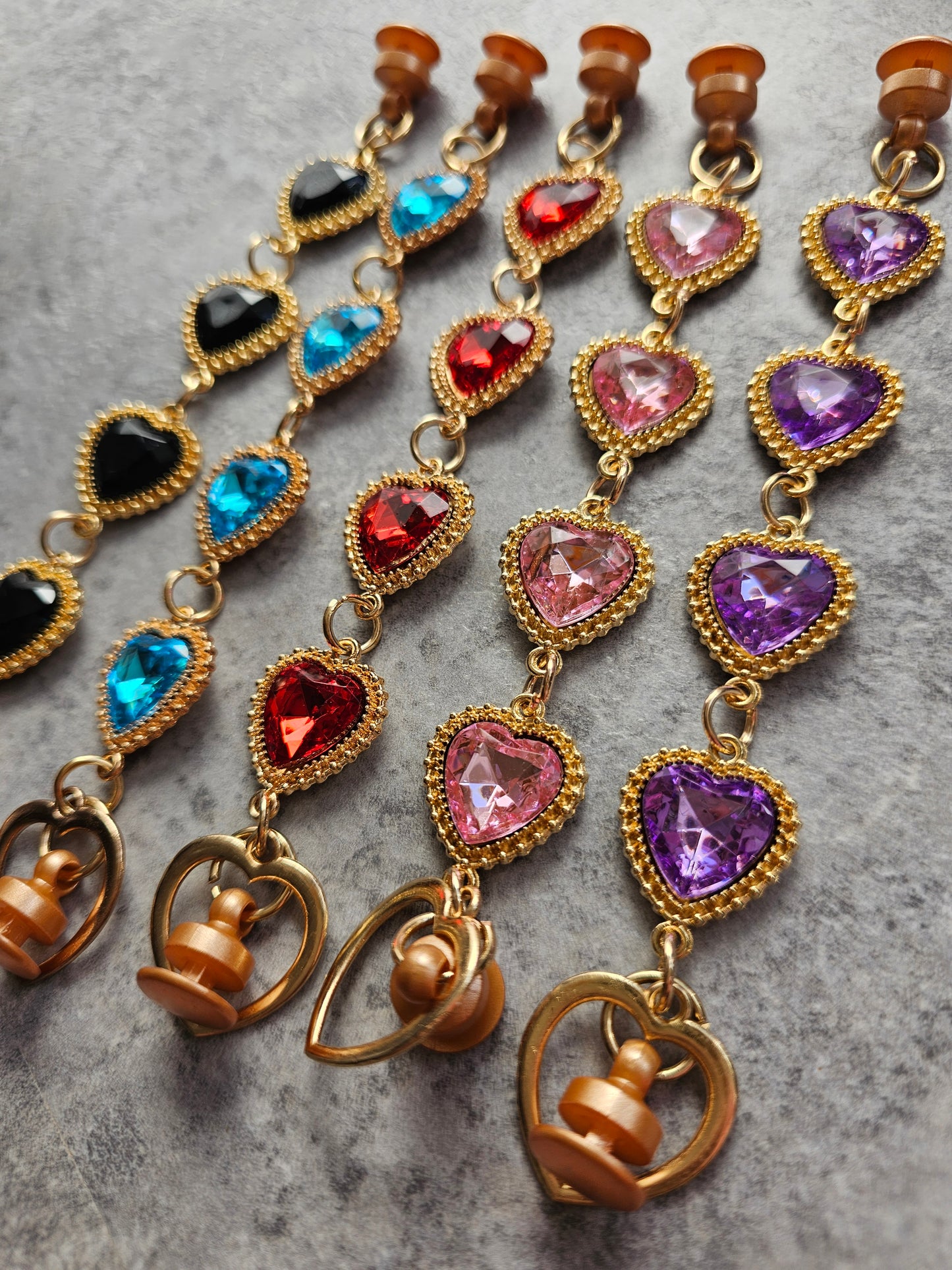 Bling Shoe charm heart chains