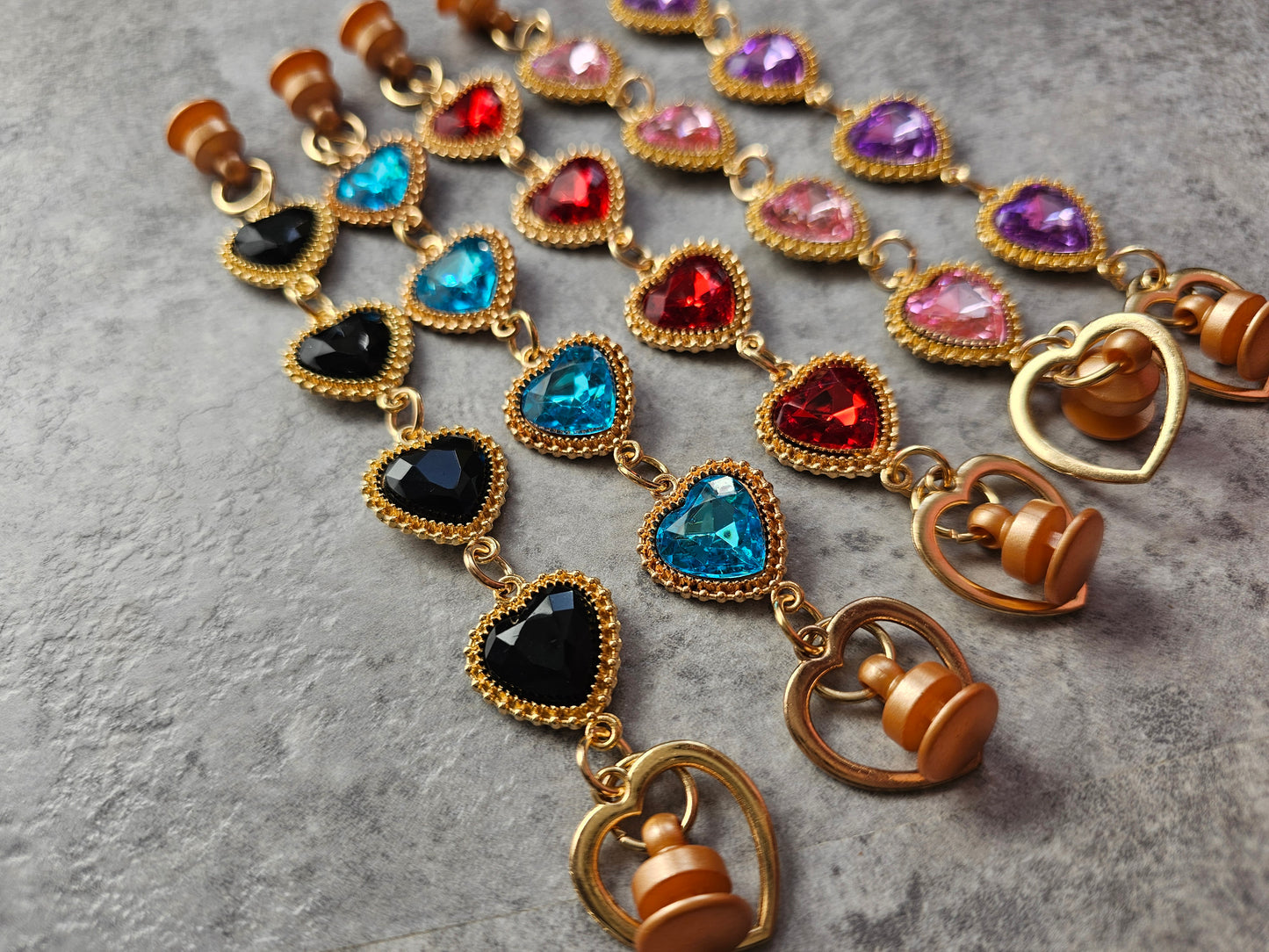 Bling Shoe charm heart chains