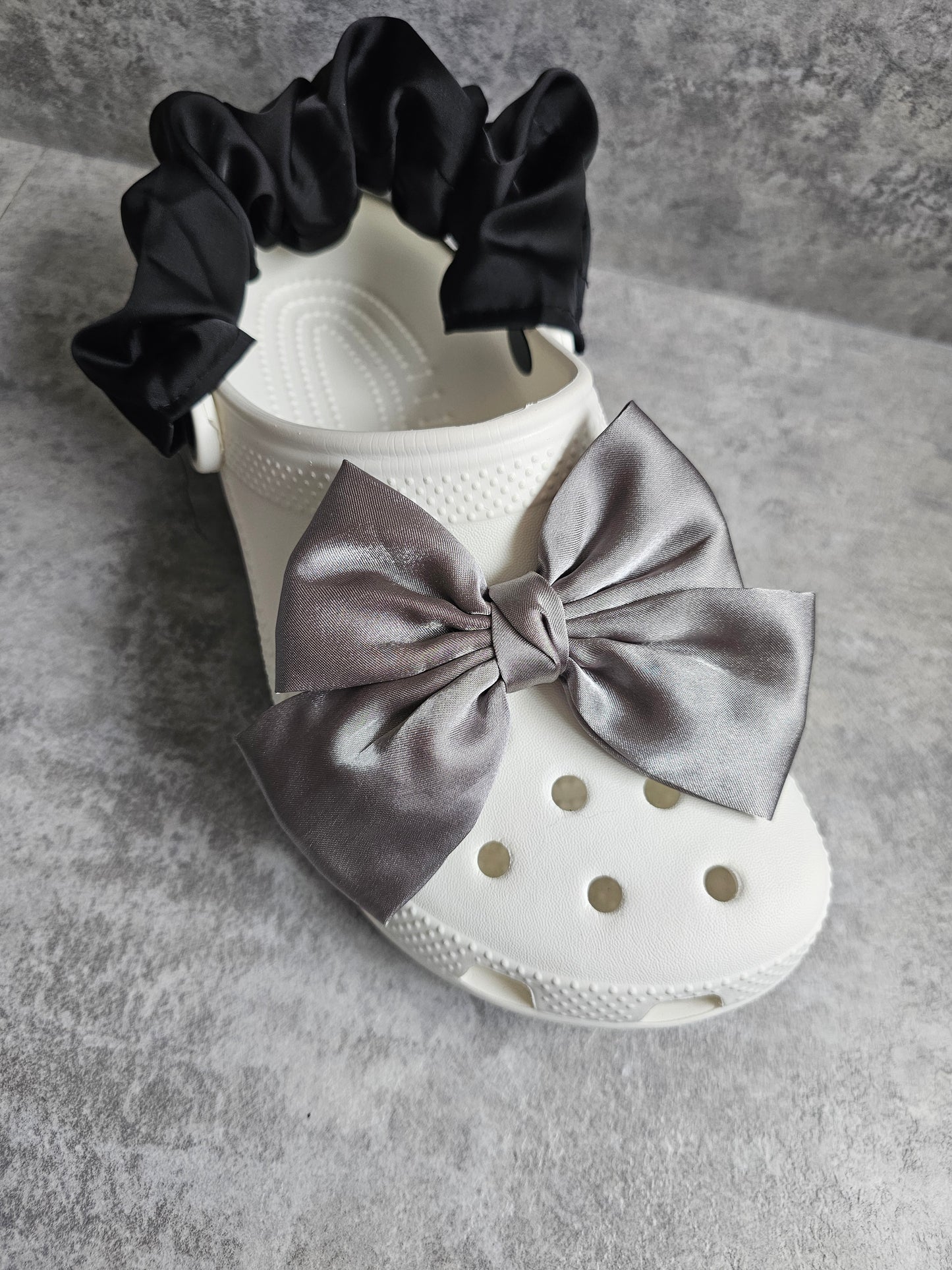 Plain satin shoe bows - COME IN A PAIR