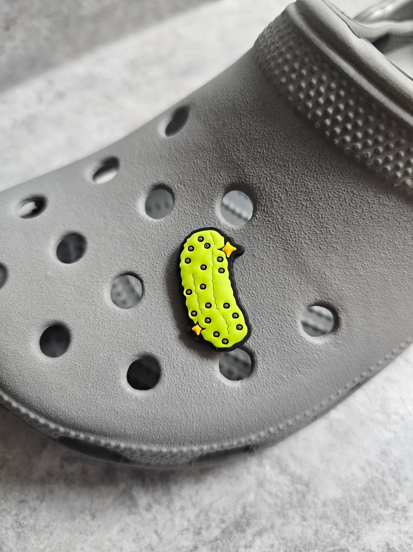 Pickle shoe charm
