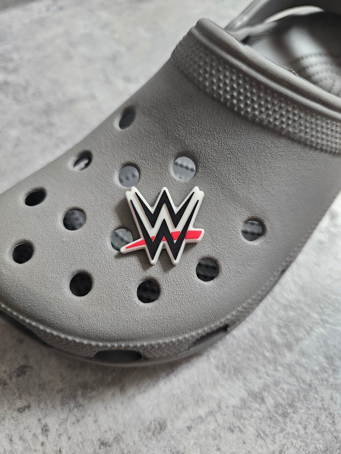 Wrestling W shoe charm