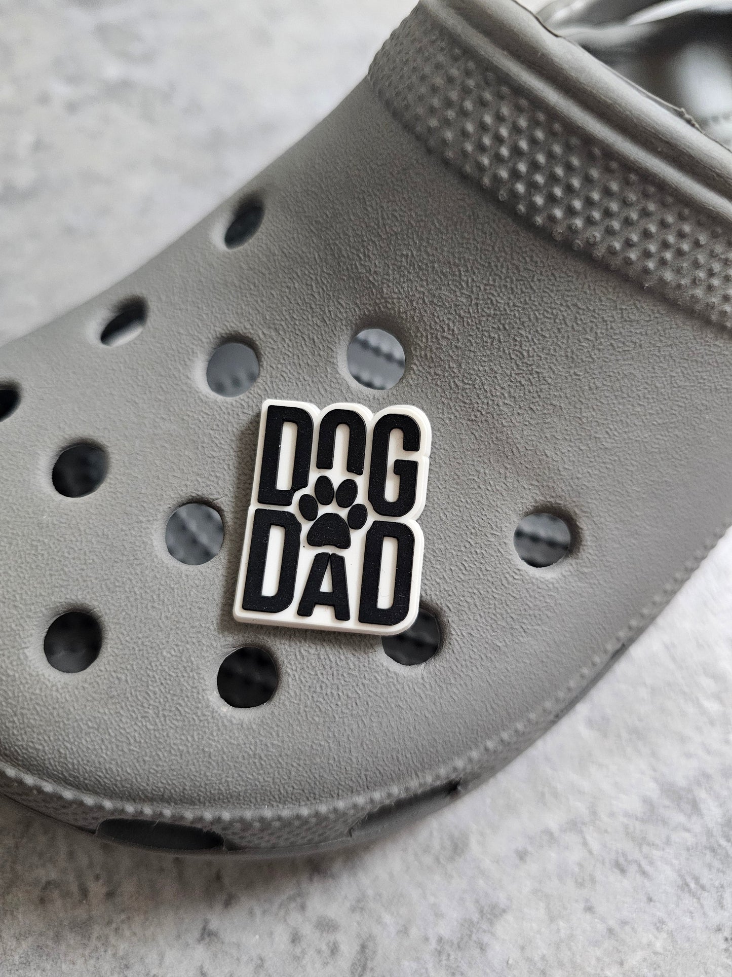 Dog dad shoe charm