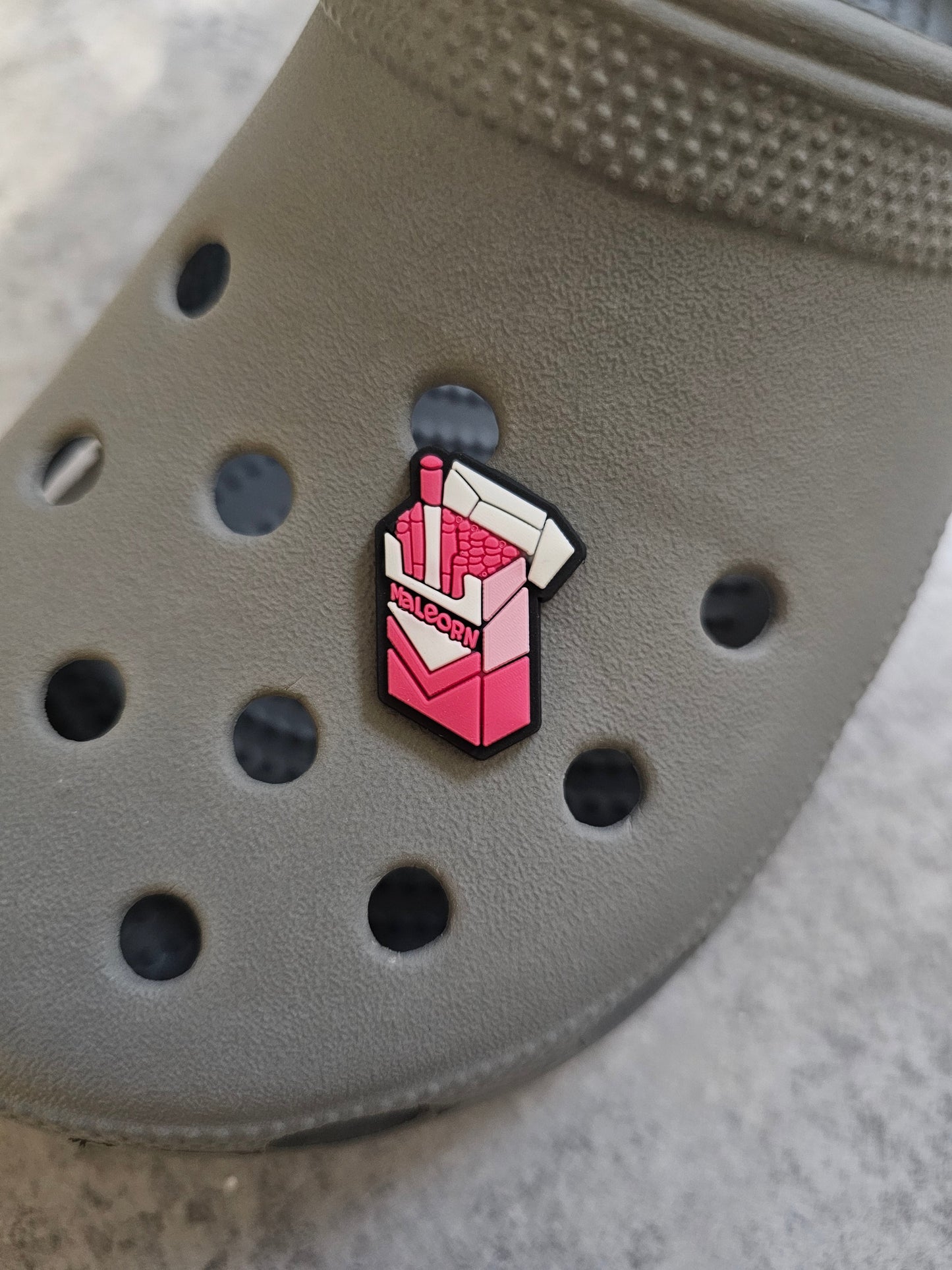 Pink ciggies shoe charm