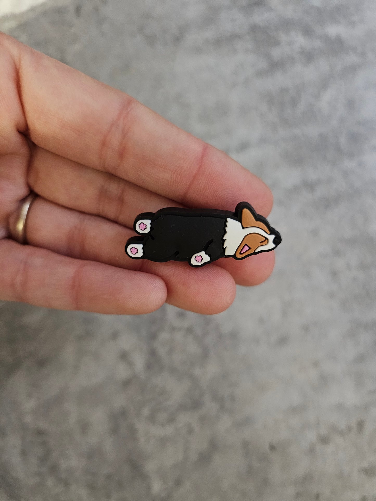 Exhausted dog shoe charm, cute animals, pets, pet gift, gift ideas