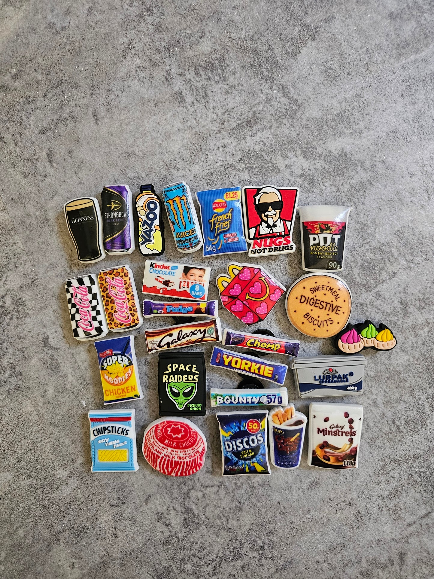 Food shoe charms, new in, foodie, drinks, snacks, Gift idea