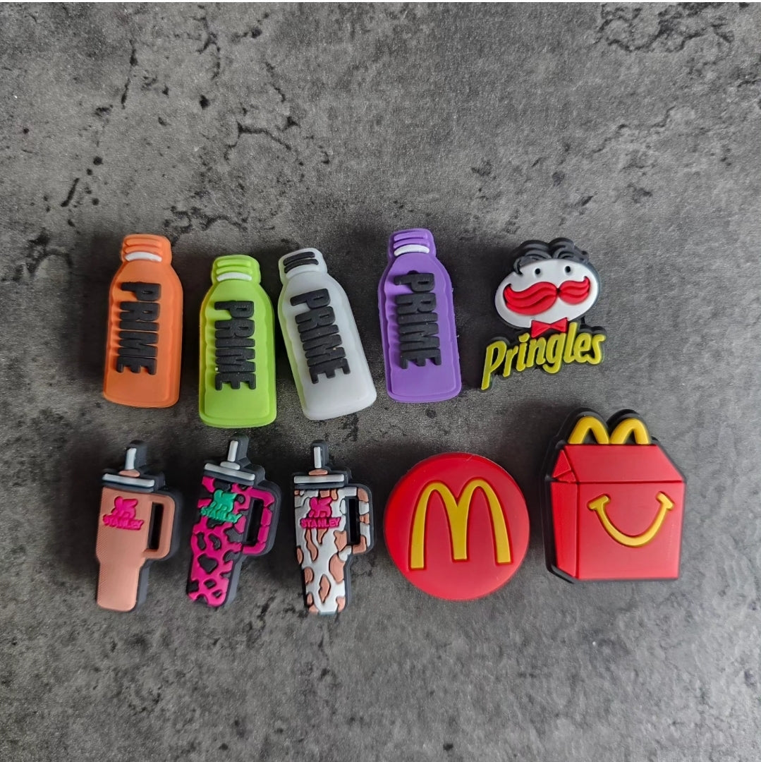 Food and drink shoe charms