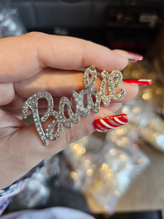 Imperfect barbie metal bling shoe charm