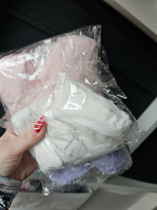 Thin fluffy shoe strap covers