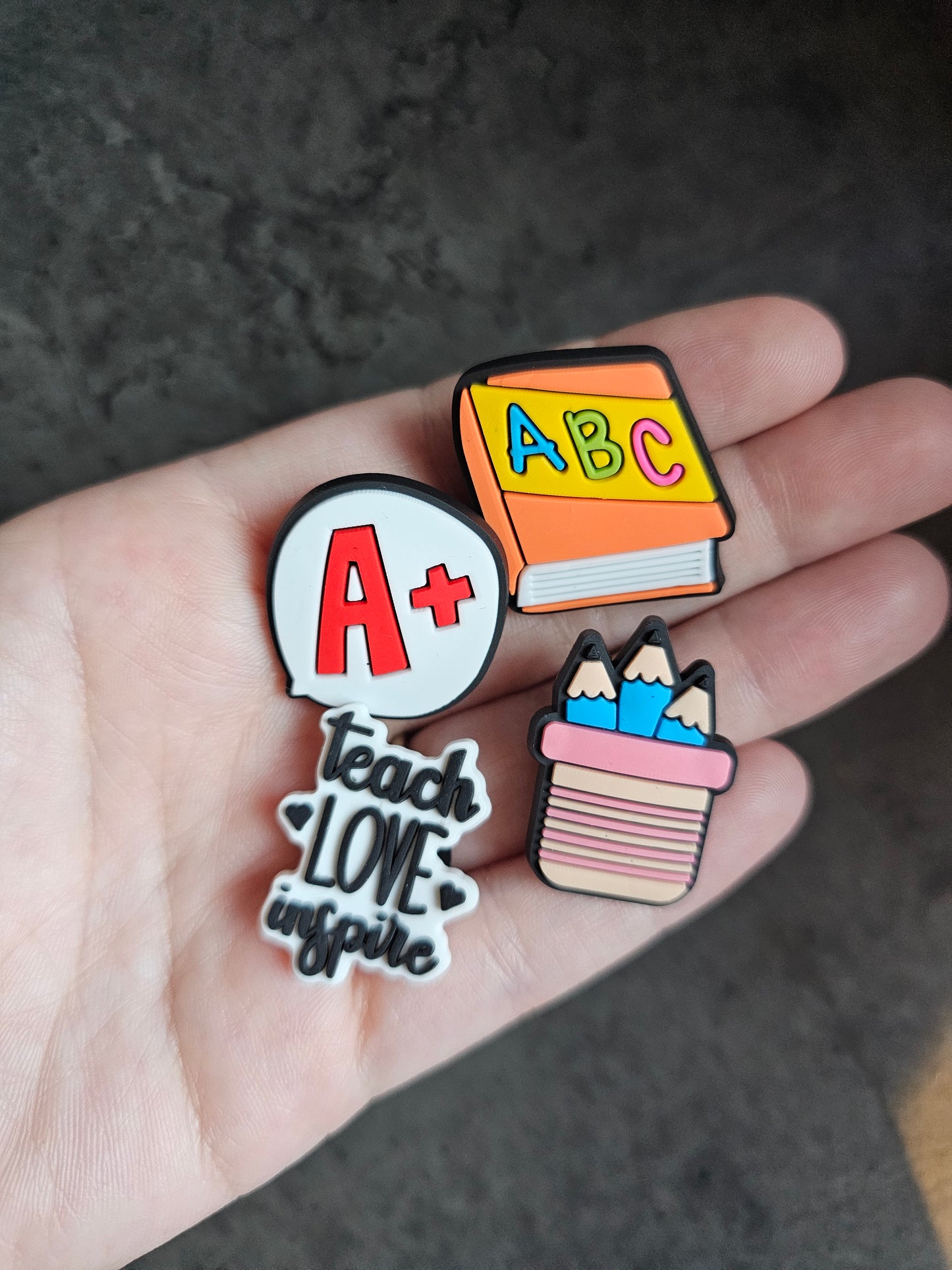 Teacher and school shoe charms
