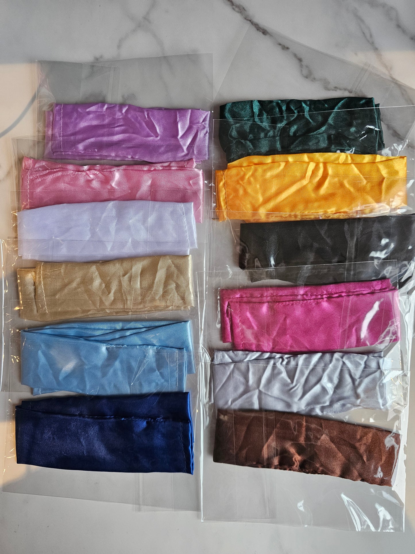 Plain satin shoe strap covers