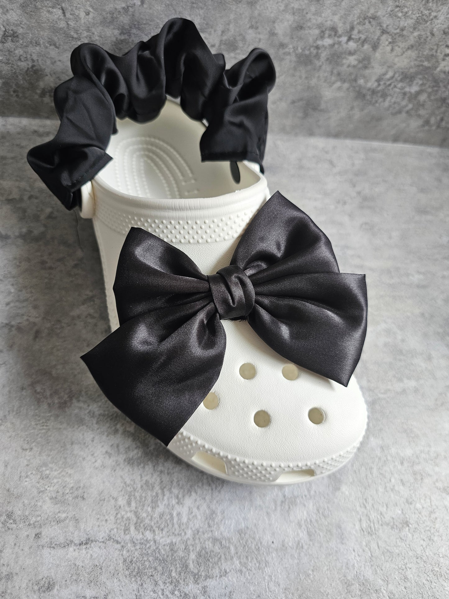 Plain satin shoe bows - COME IN A PAIR