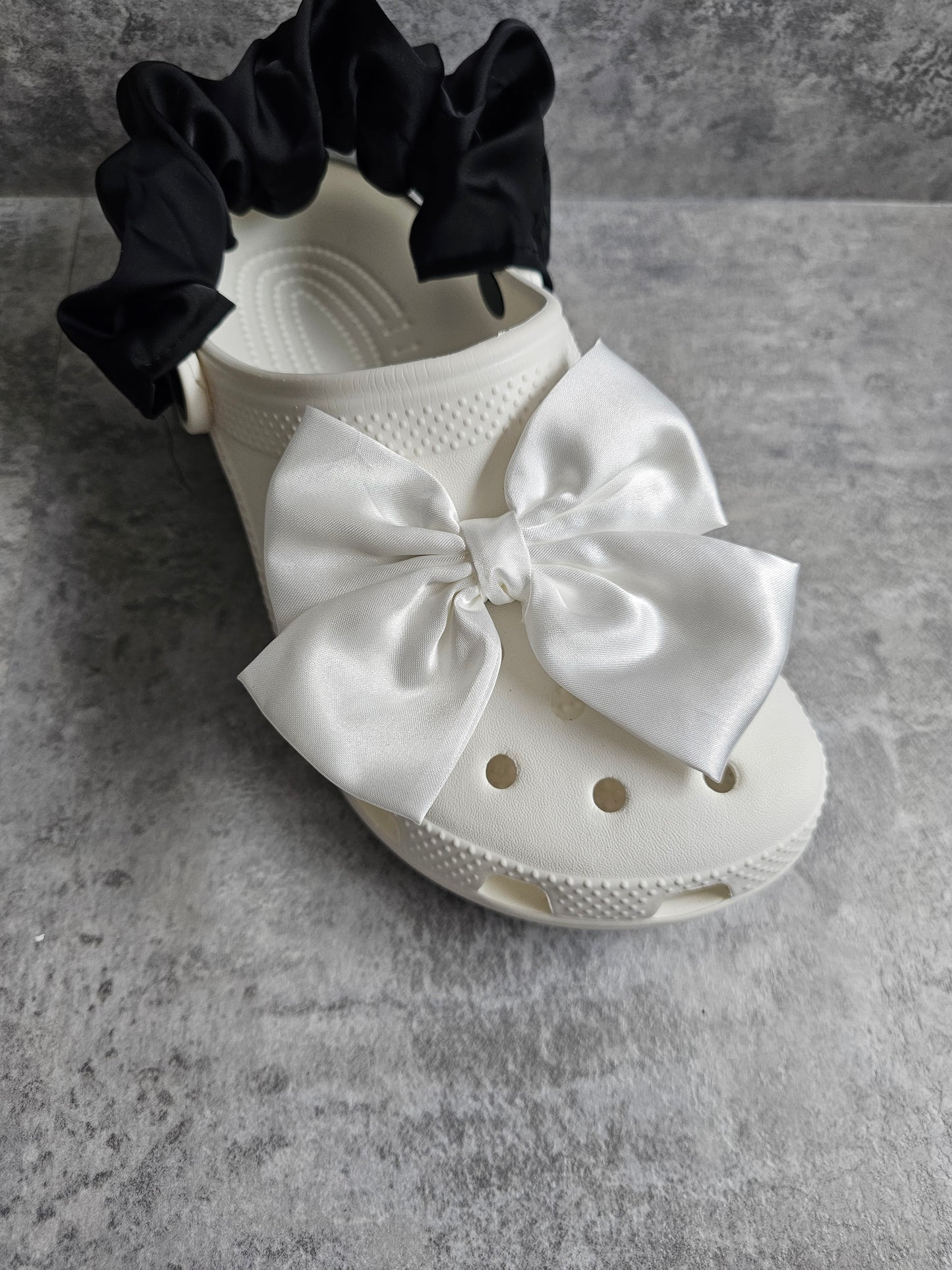 Plain satin shoe bows - COME IN A PAIR