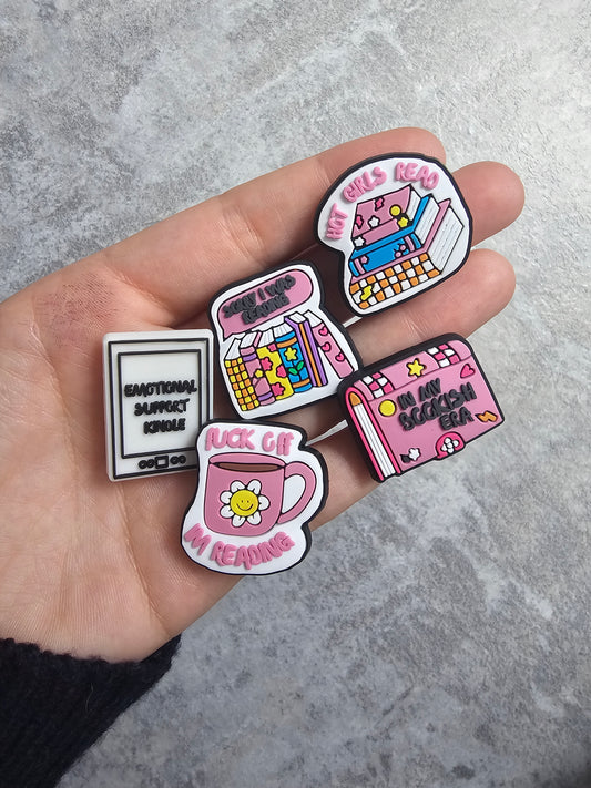Bookish shoe charms