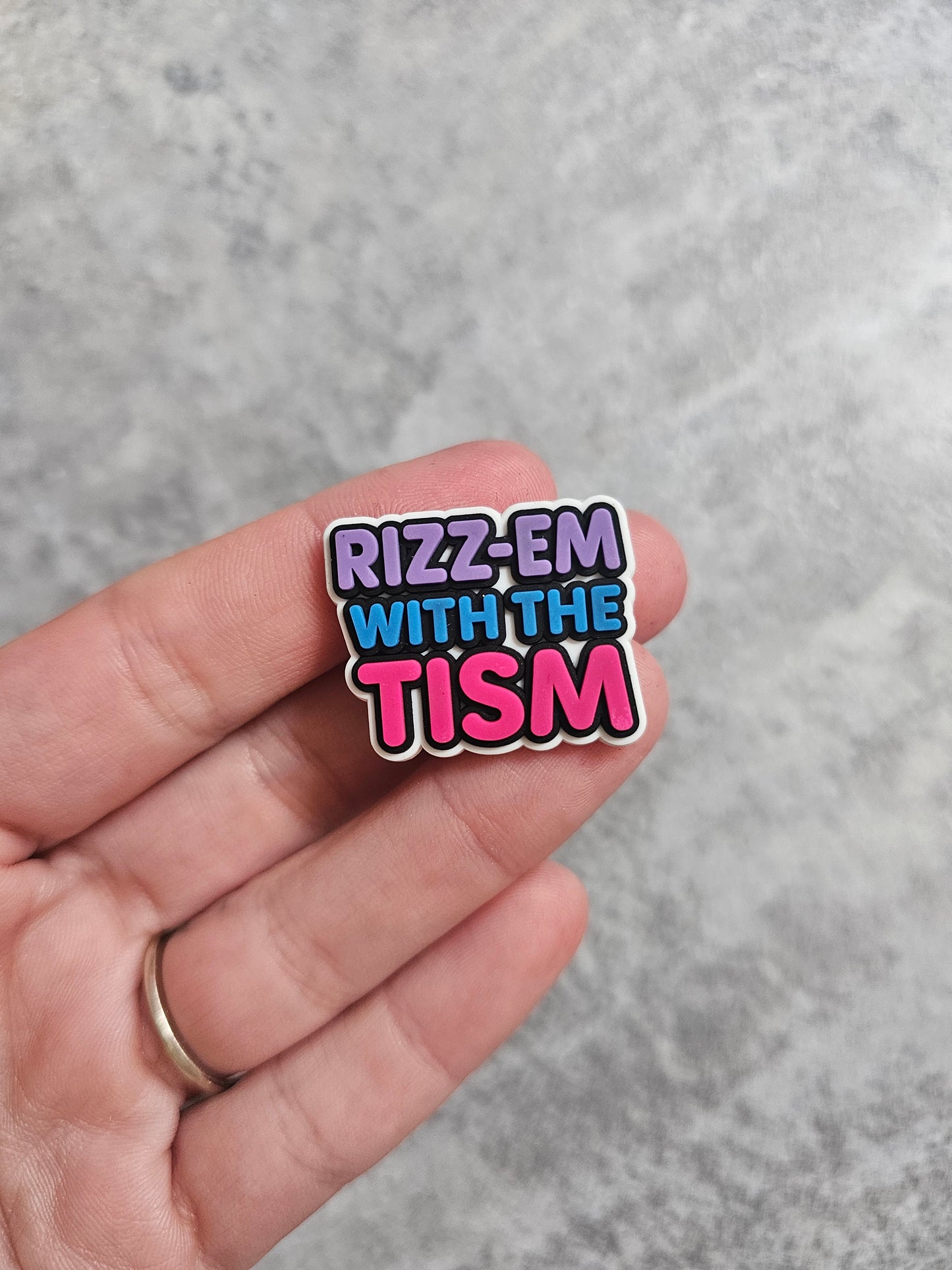 Rizz em with this tism shoe charm, autism awareness, gift ideas, funny gift idea