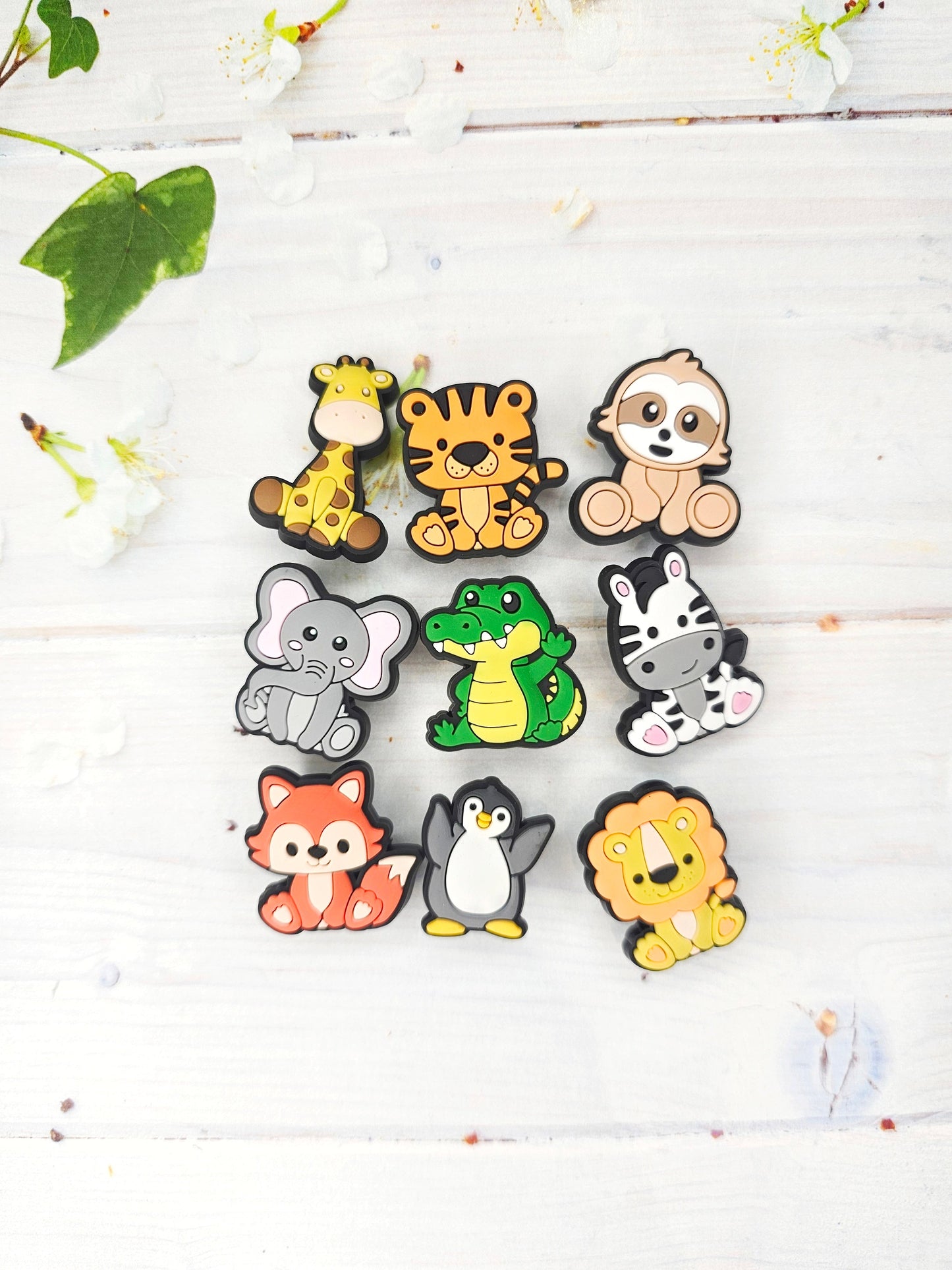 Cartoon animal shoe charms