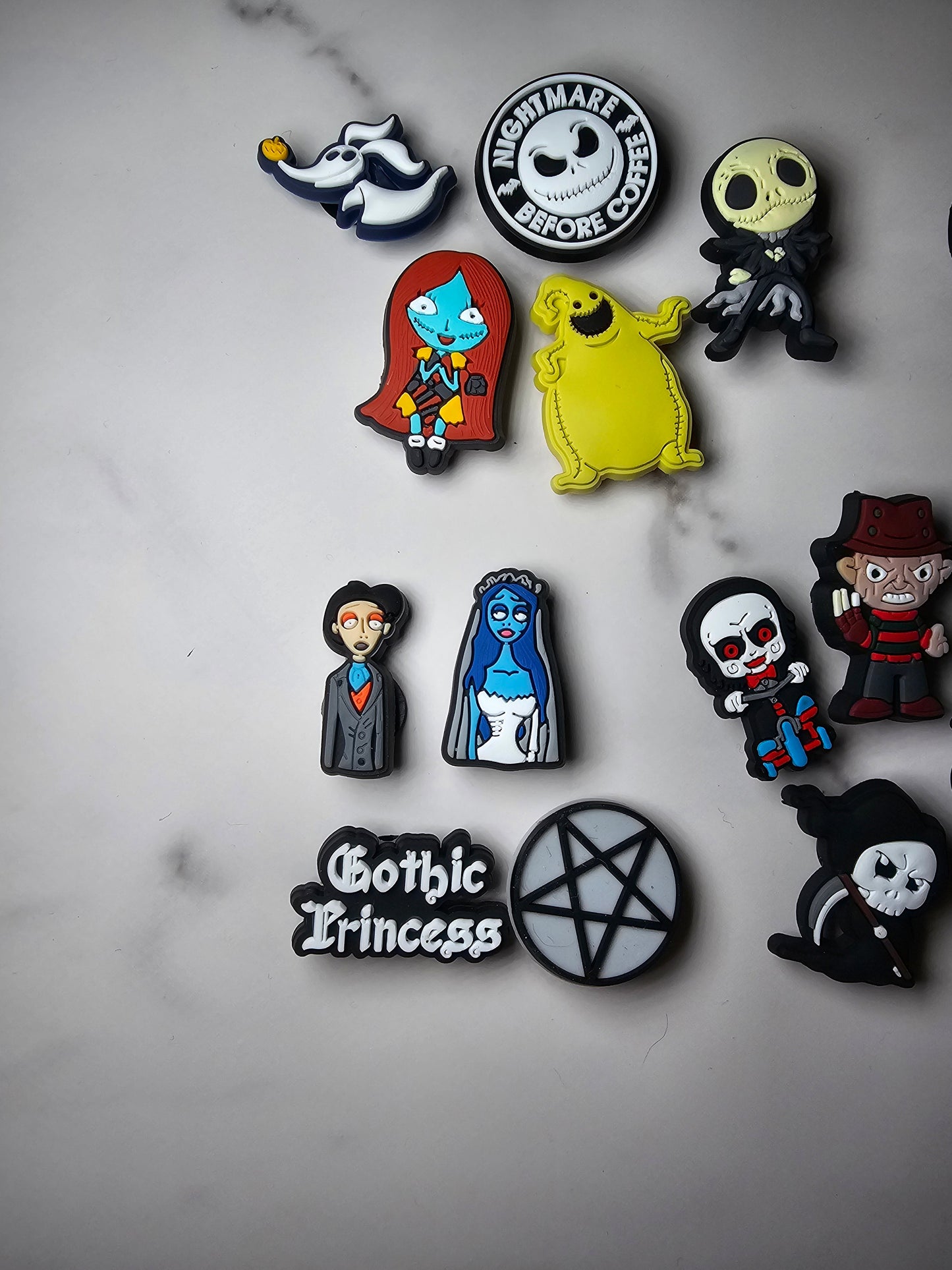 Horror themed shoe charms
