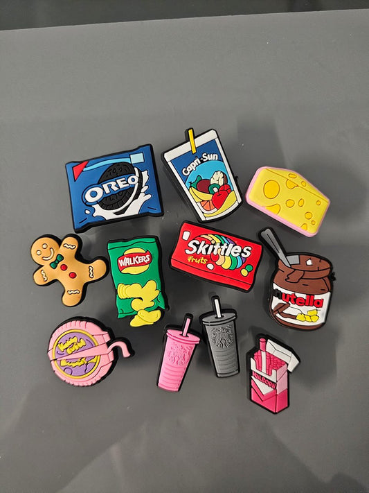 Food shoe charms