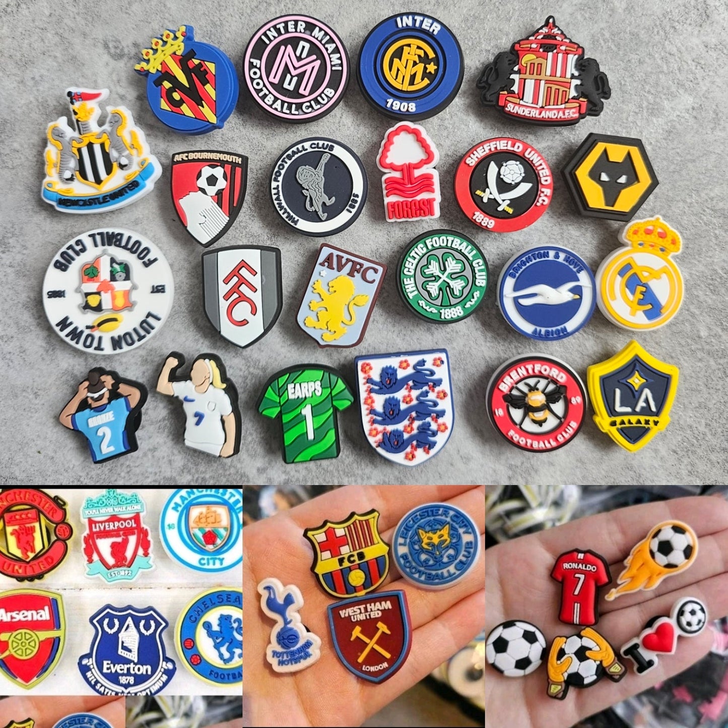 Football shoe charms