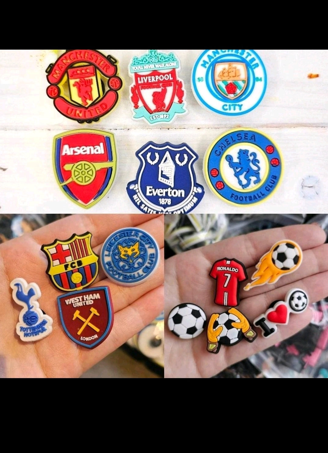 Football shoe charms