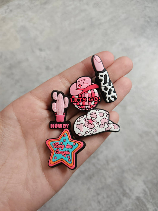 Cowgirl shoe charms