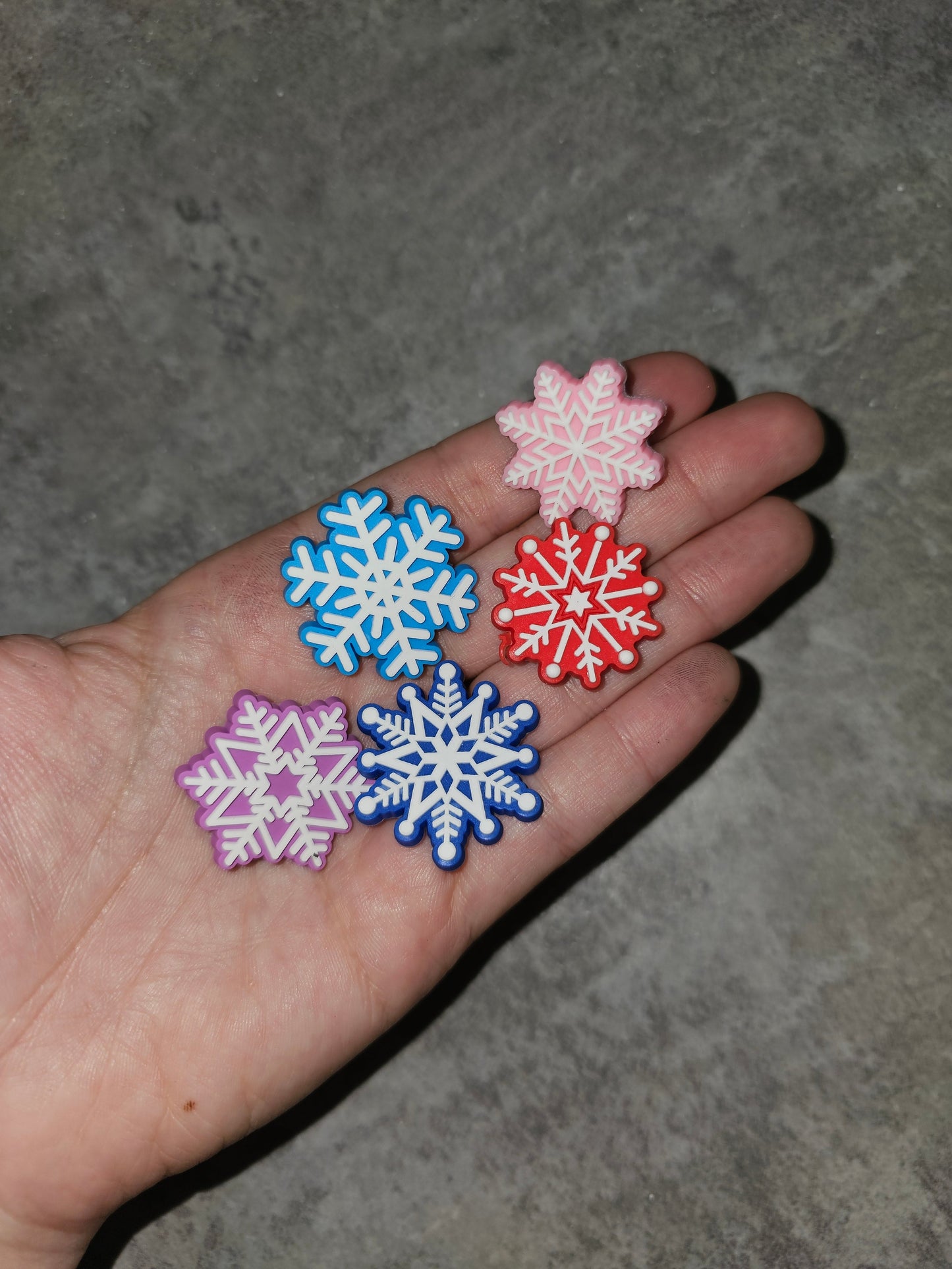 Snowflake shoe charms