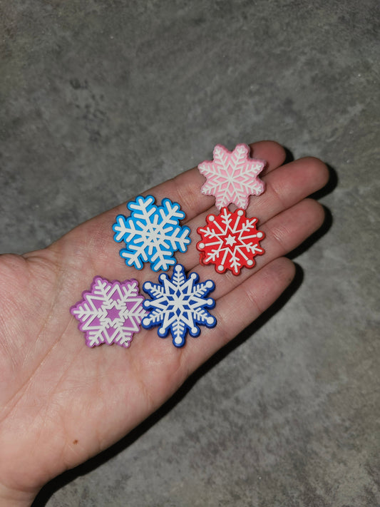Snowflake shoe charms
