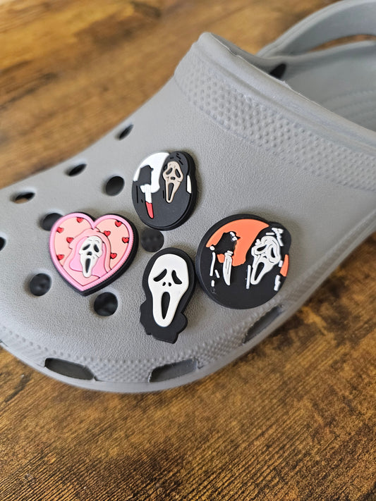 Ghosty face shoe charms