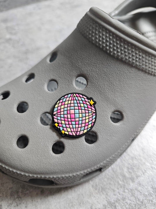 Large disco ball shoe charm