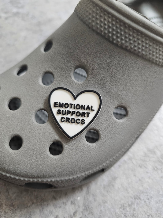 Emotional support shoe heart shoe charm