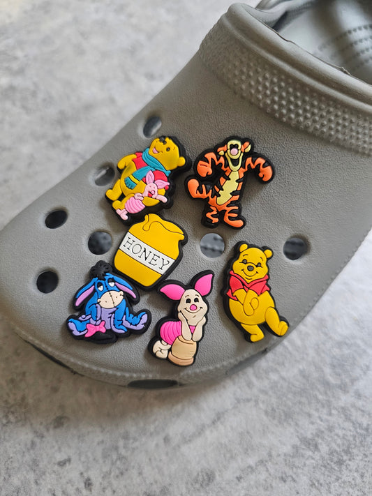 Yellow bear shoe charms