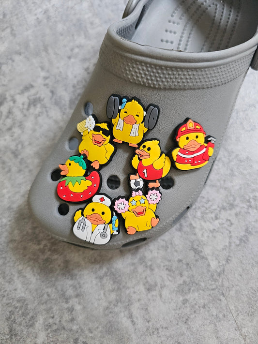 Rubber duck shoe charms, ducks, funny, cute