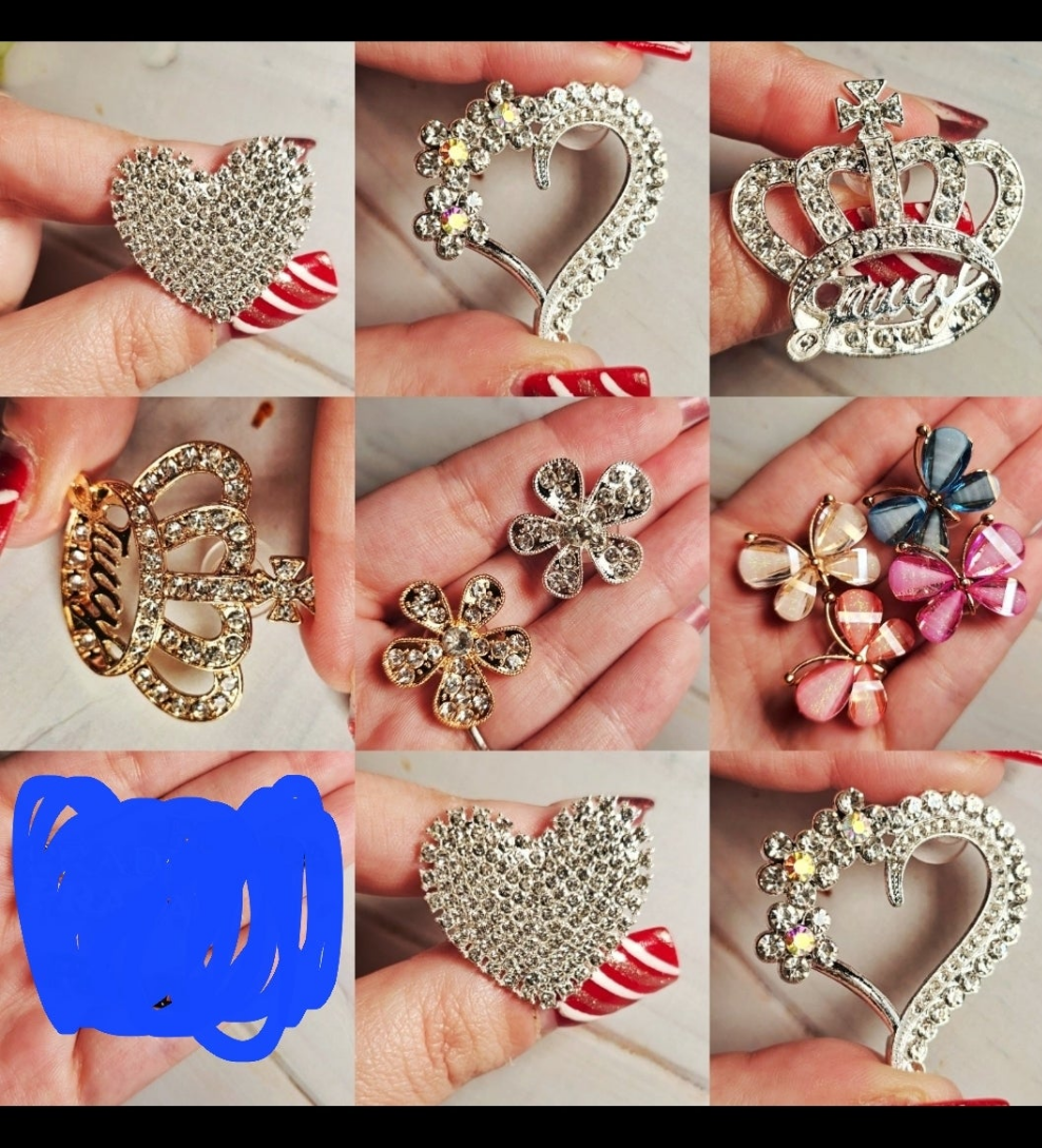 Metal bling shoe charms - new in