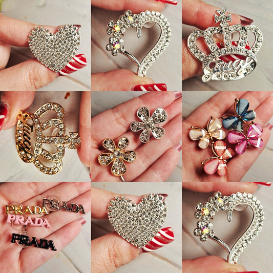 Metal bling shoe charms - new in