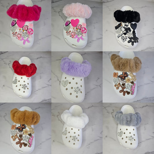 Thick Fluffy fur shoe strap covers, COME IN A PAIR!