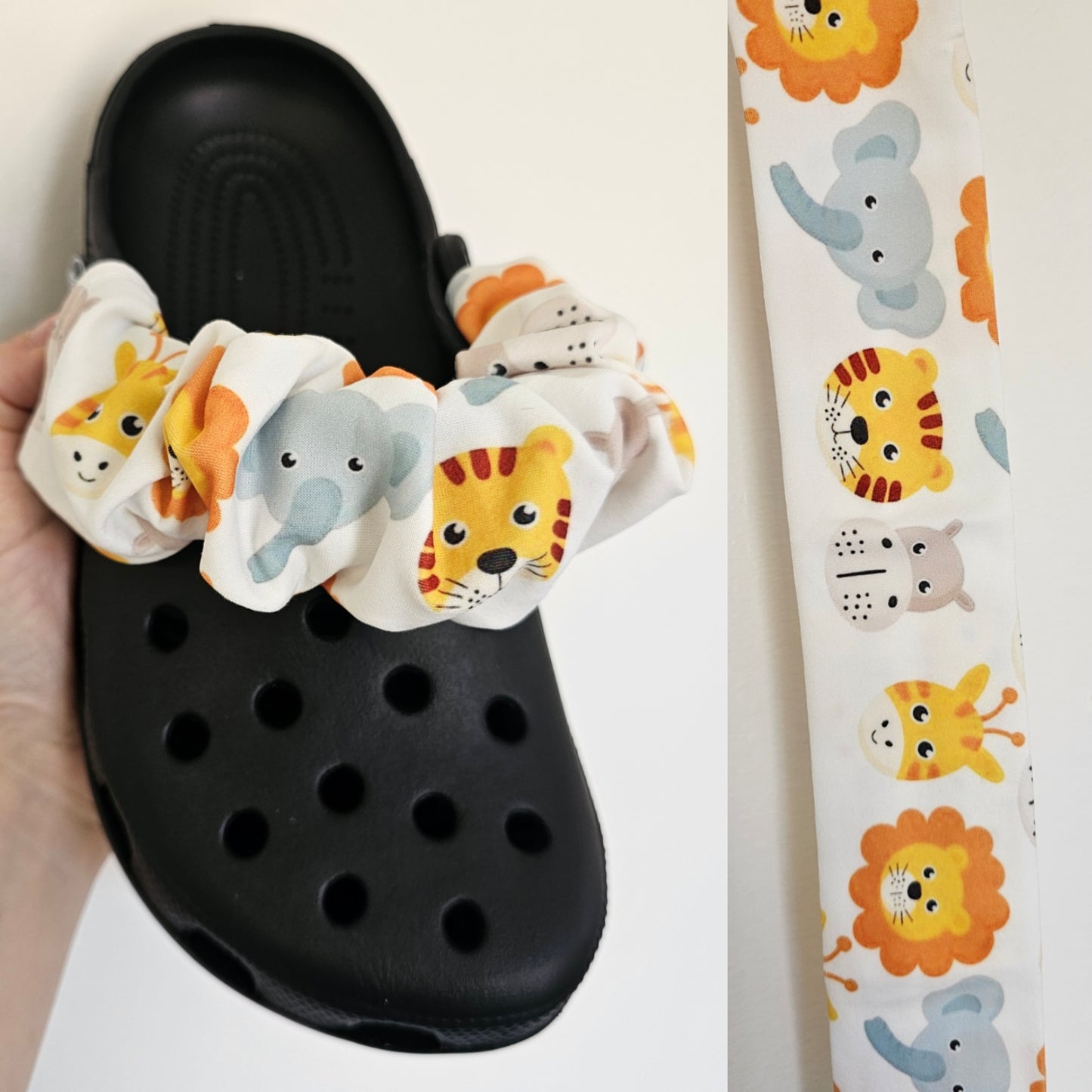 Childrens, animal and dinosaur print shoe strap covers- COME AS A PAIR