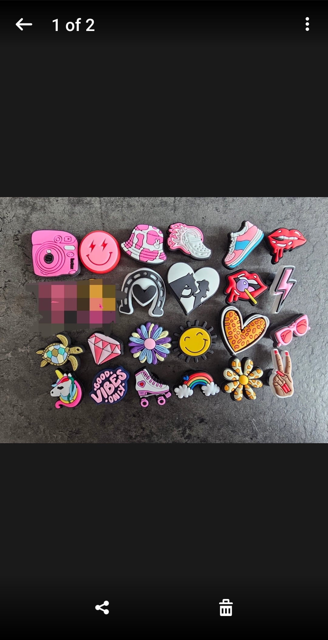 Girly shoe charms