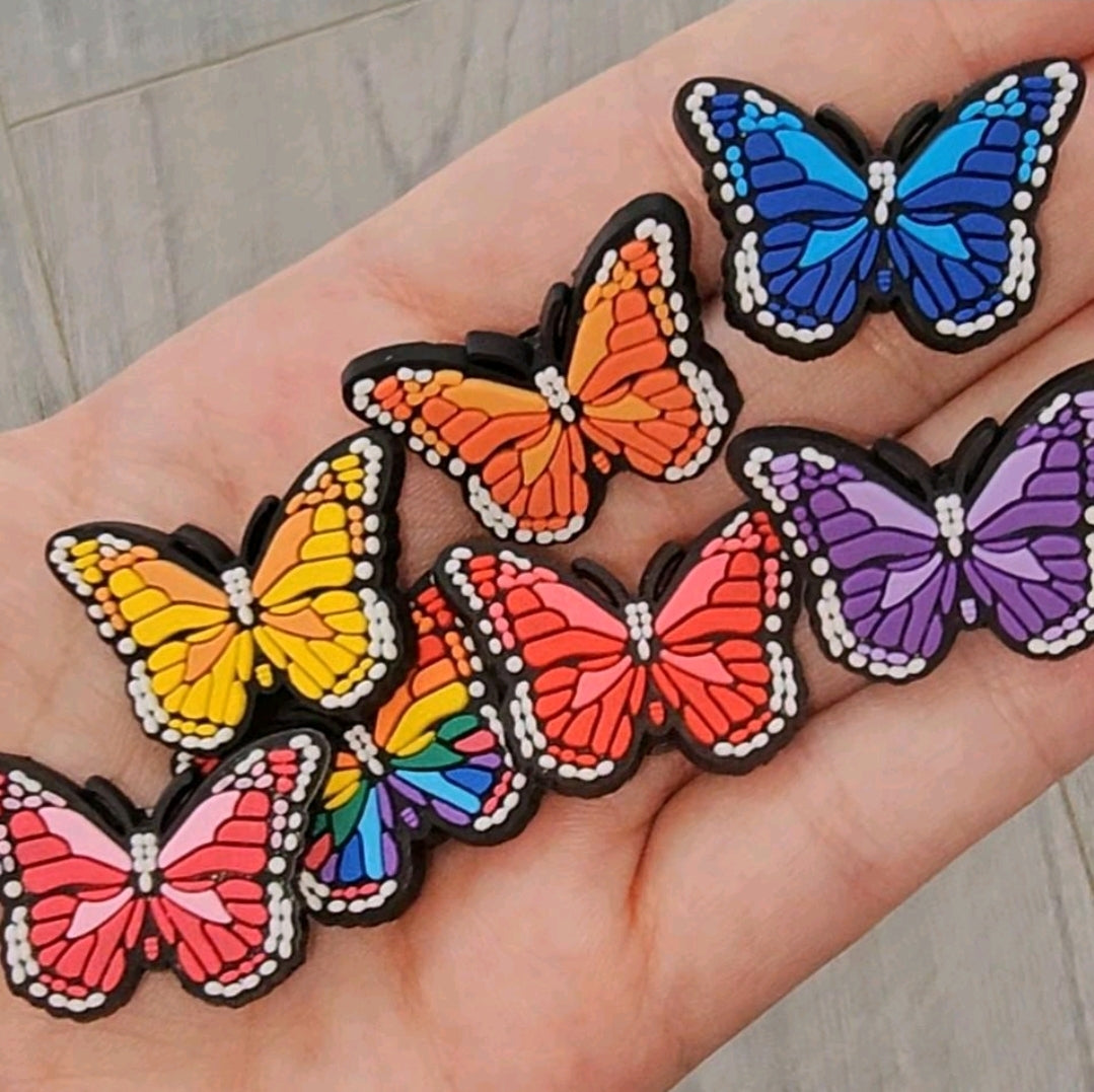 Butterfly shoe charms