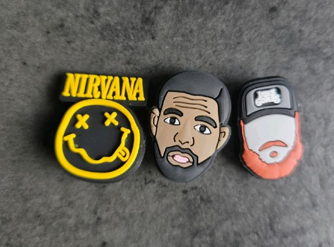 Singer inspired shoe charms
