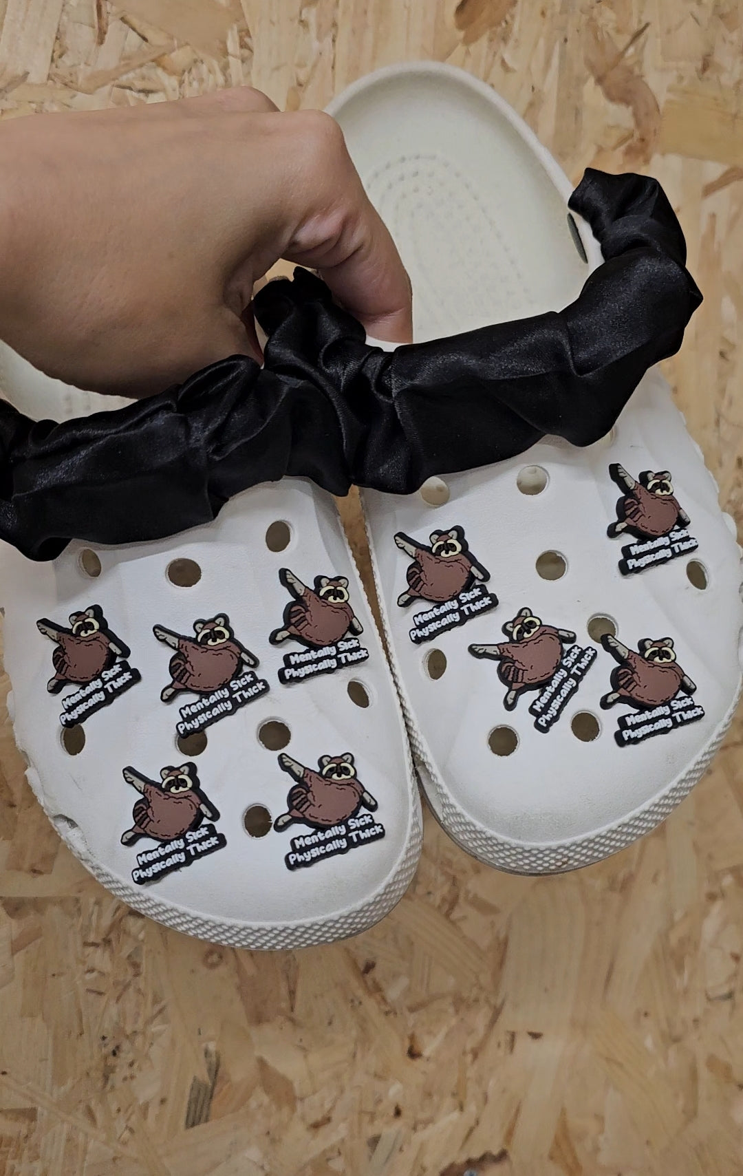 Mentally ill, physically thick shoe charm