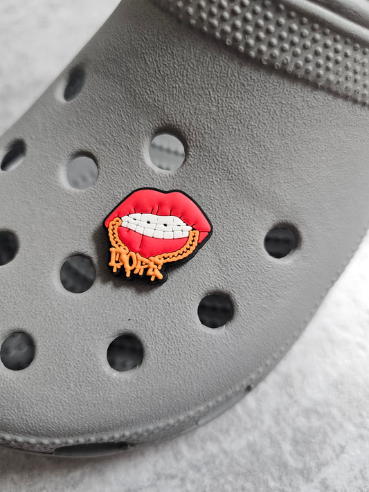 Dope chain in teeth shoe charm