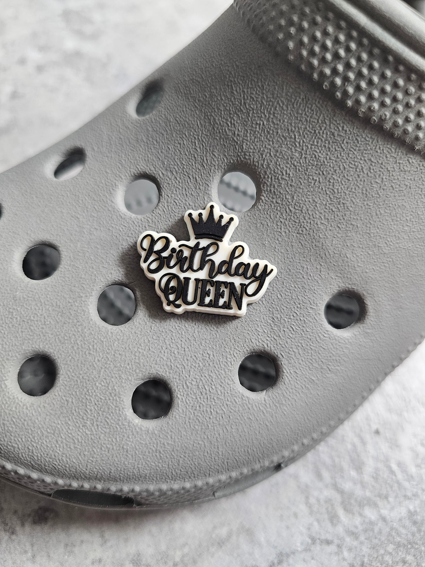 Birthday queen shoe charm