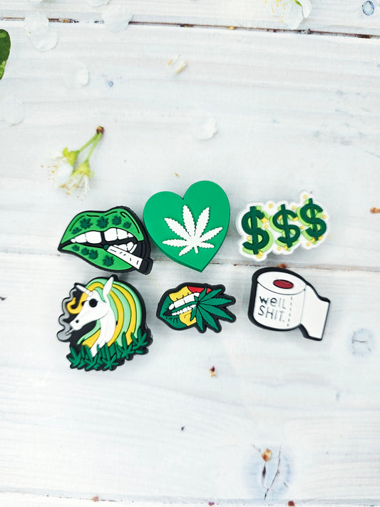 Hemp, smokers shoe charms