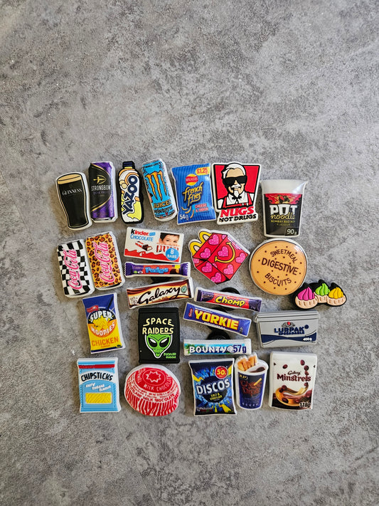 Food shoe charms, new in, foodie, drinks, snacks, Gift idea