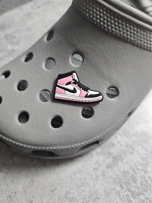 Pink trainer shoe charm