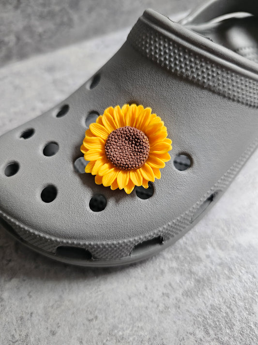XL sunflower shoe charm