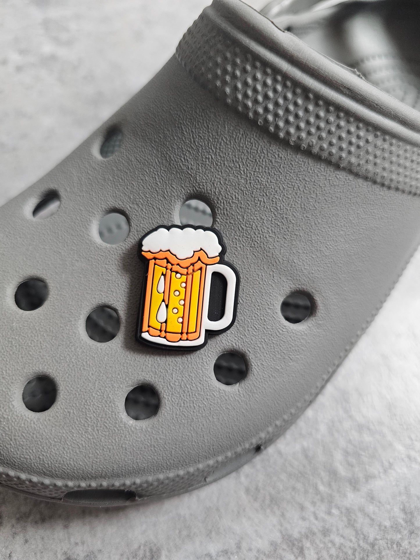 Beer stein glass shoe charm