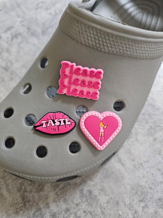 Sabrina shoe charms, singer, girl power, pink accessories